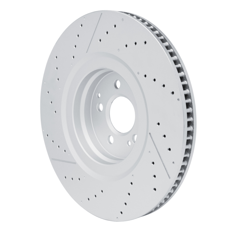 Mercedes-Benz GLE53 AMG Brake Rotor (1) - Rear - R1 Concepts - GEOSPEC Coated Rotor - Drilled and Slotted - `21-`25